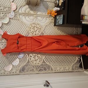 Orange Cut-out Jumpsuit